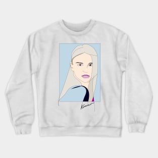 Pink Touch #woman #girl #beauty #fineart #popart #home #decor #fashion #buyart #artprint #minimal #drawing Crewneck Sweatshirt